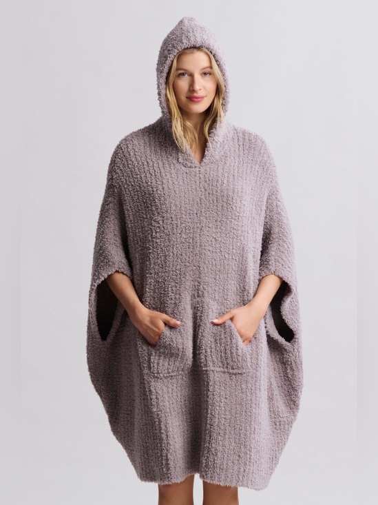 Barefoot Dreams Sweaters - Barefoot Dreams The Cozy Hooded Poncho Beach Rock OS